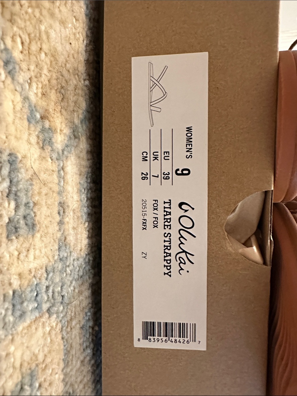 OluKai Women's Tan Leather Triple-Strap Slingback Sandals - Picture 2 of 5